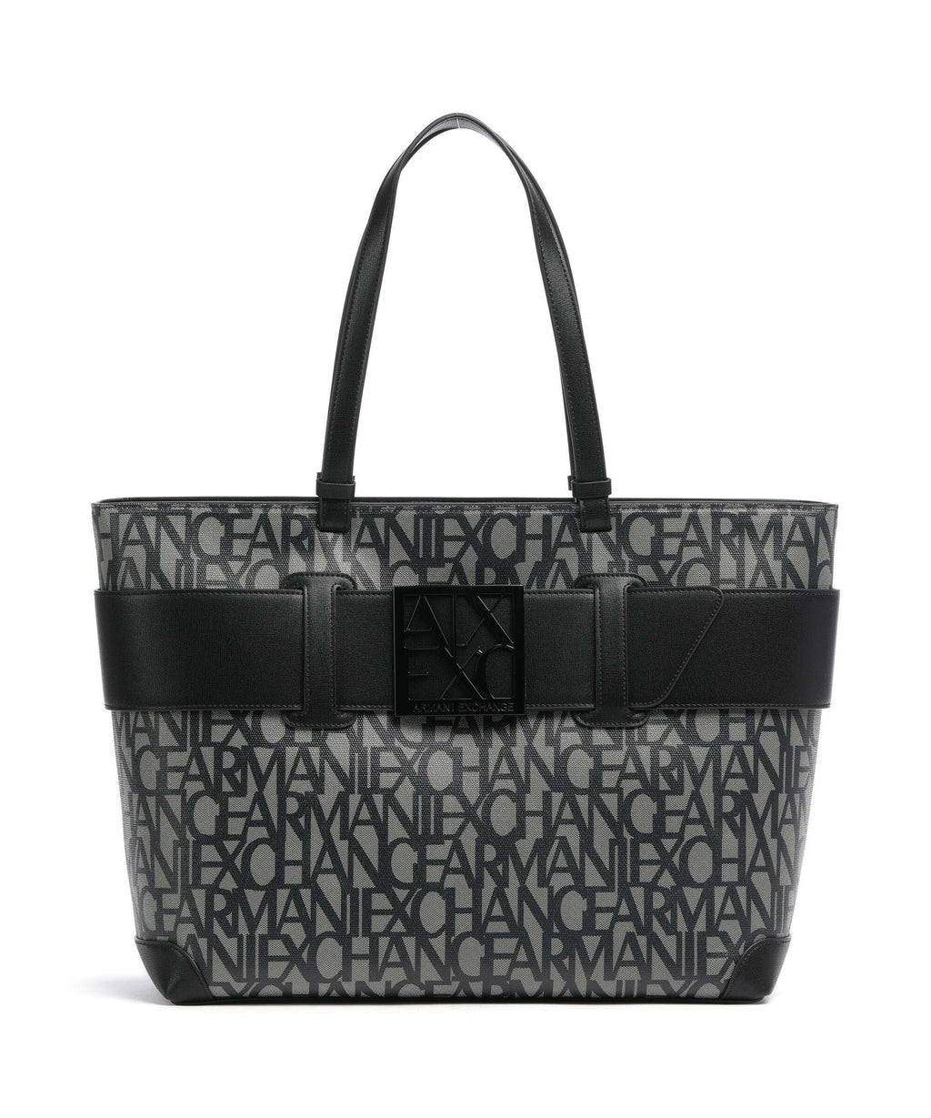 Armani Exchange Susy M Tote bag beige/navy stripes