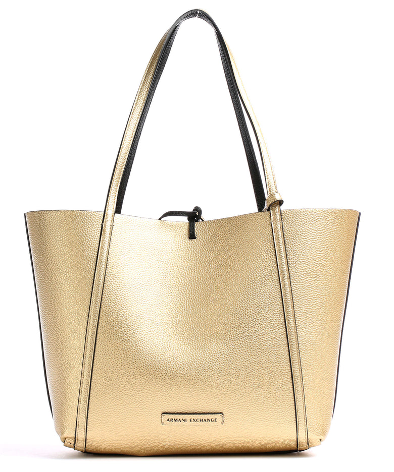 Armani Exchange Tote bag nero/oro