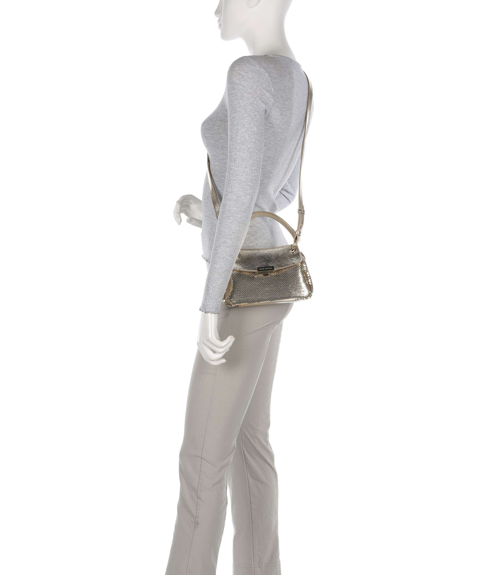 Armani Exchange Wave Crossbody bag gold