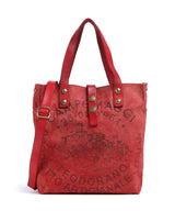 Campomaggi Håndtaske beige/rosso/moro