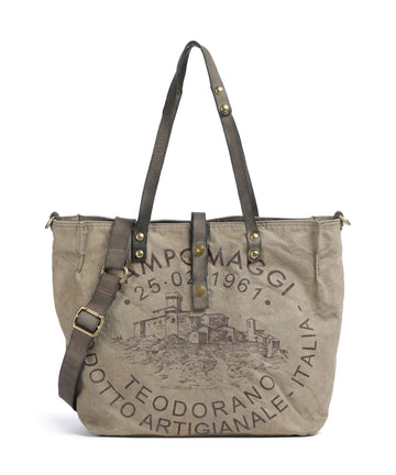 Campomaggi Shopper taske beige/cement moro
