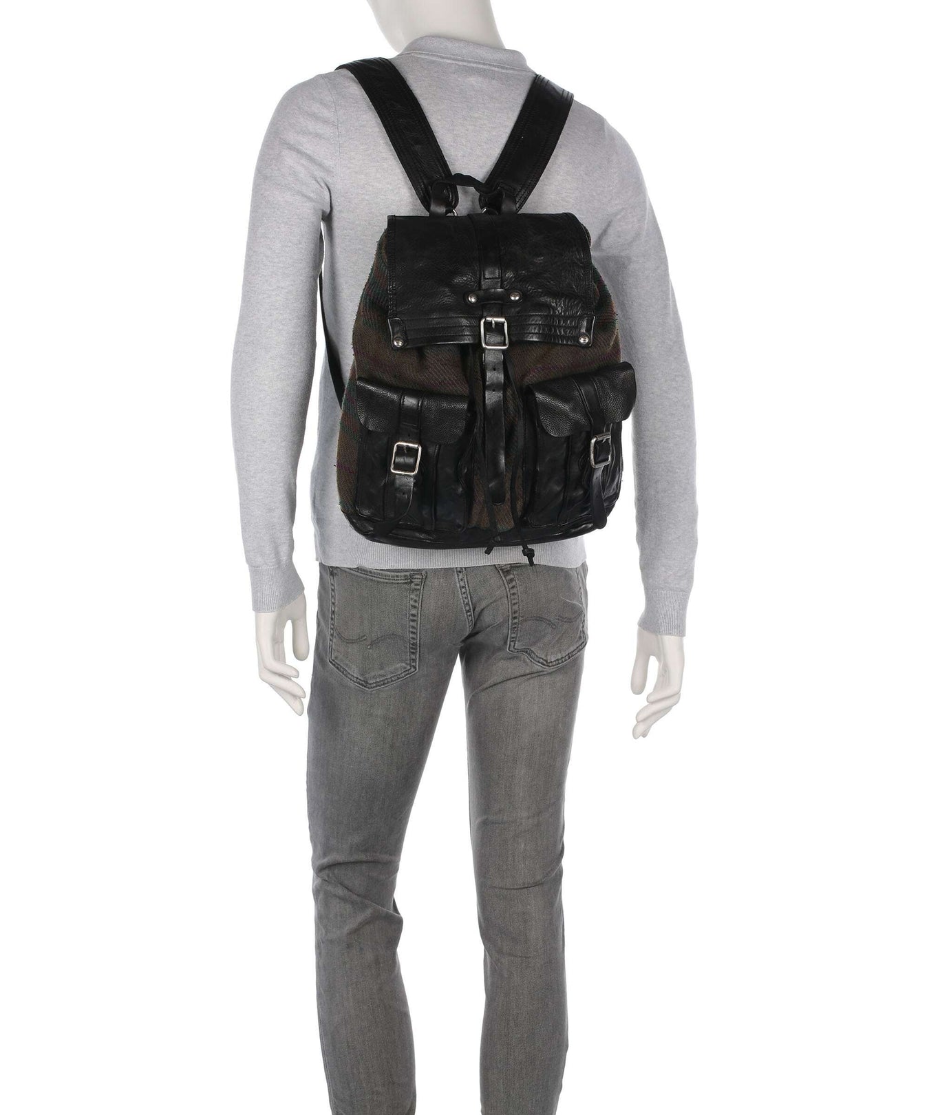 Campomaggi Backpack scozzese fuxia/nero