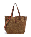 Campomaggi Shopper taske verde militare/cognac/oro