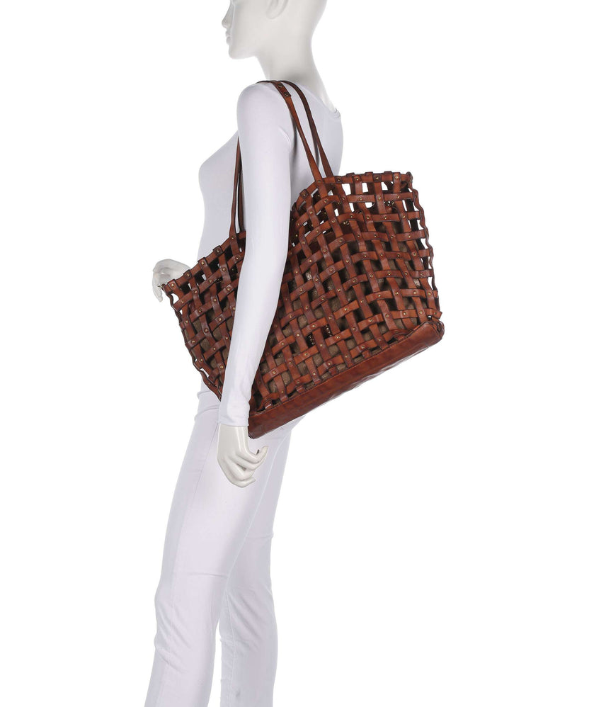 Campomaggi Tote bag cognac/bronze