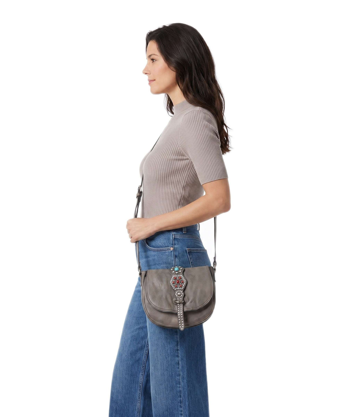 Campomaggi Crossbody bag cement