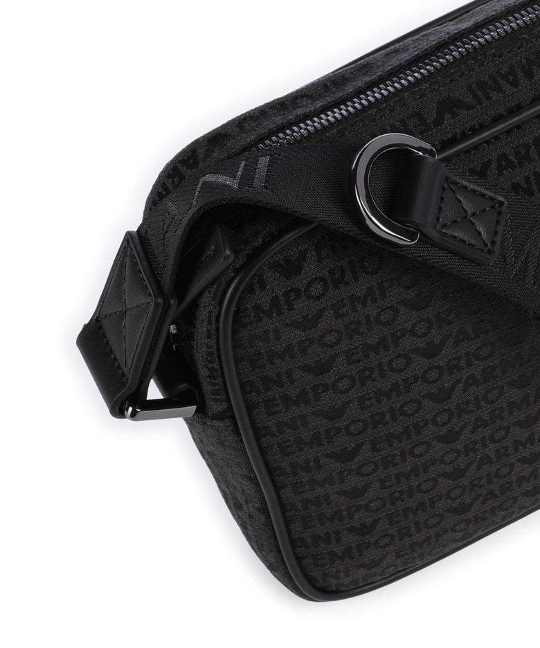 Emporio Armani Logo Jacquard Crossbody bag bristol black