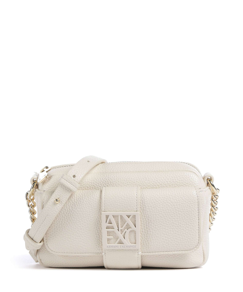 Armani Exchange Susy Soft Crossbody bag offwhite