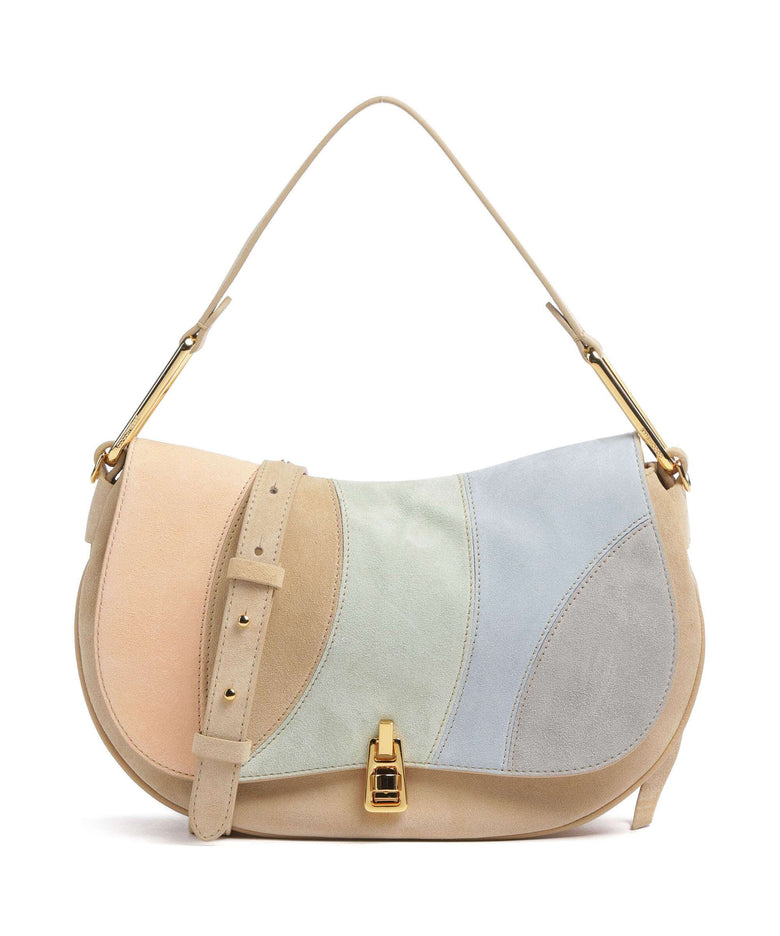 Coccinelle Magie Suede Shoulder bag multicolour/sun/fresh beige