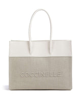 Coccinelle Myrtha Shopper taske natural/blanco