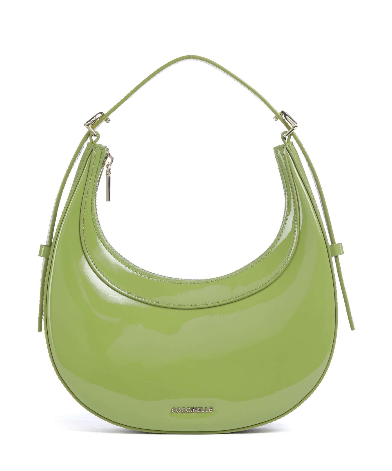 Coccinelle Whisper Patent Shoulder bag guacamole