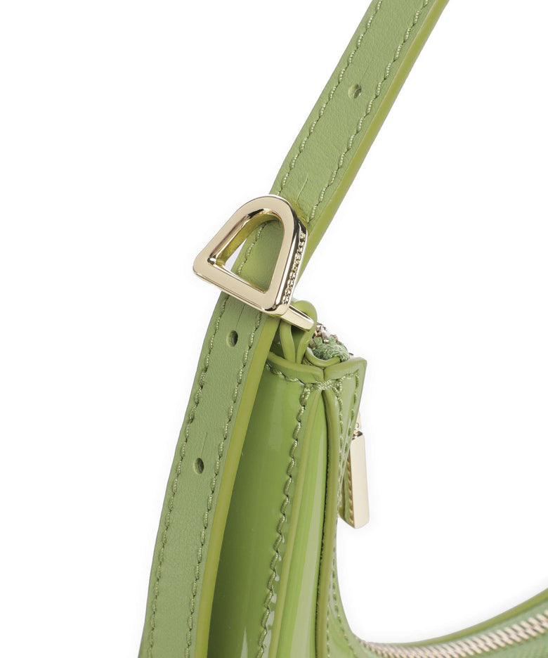 Coccinelle Whisper Patent Shoulder bag guacamole