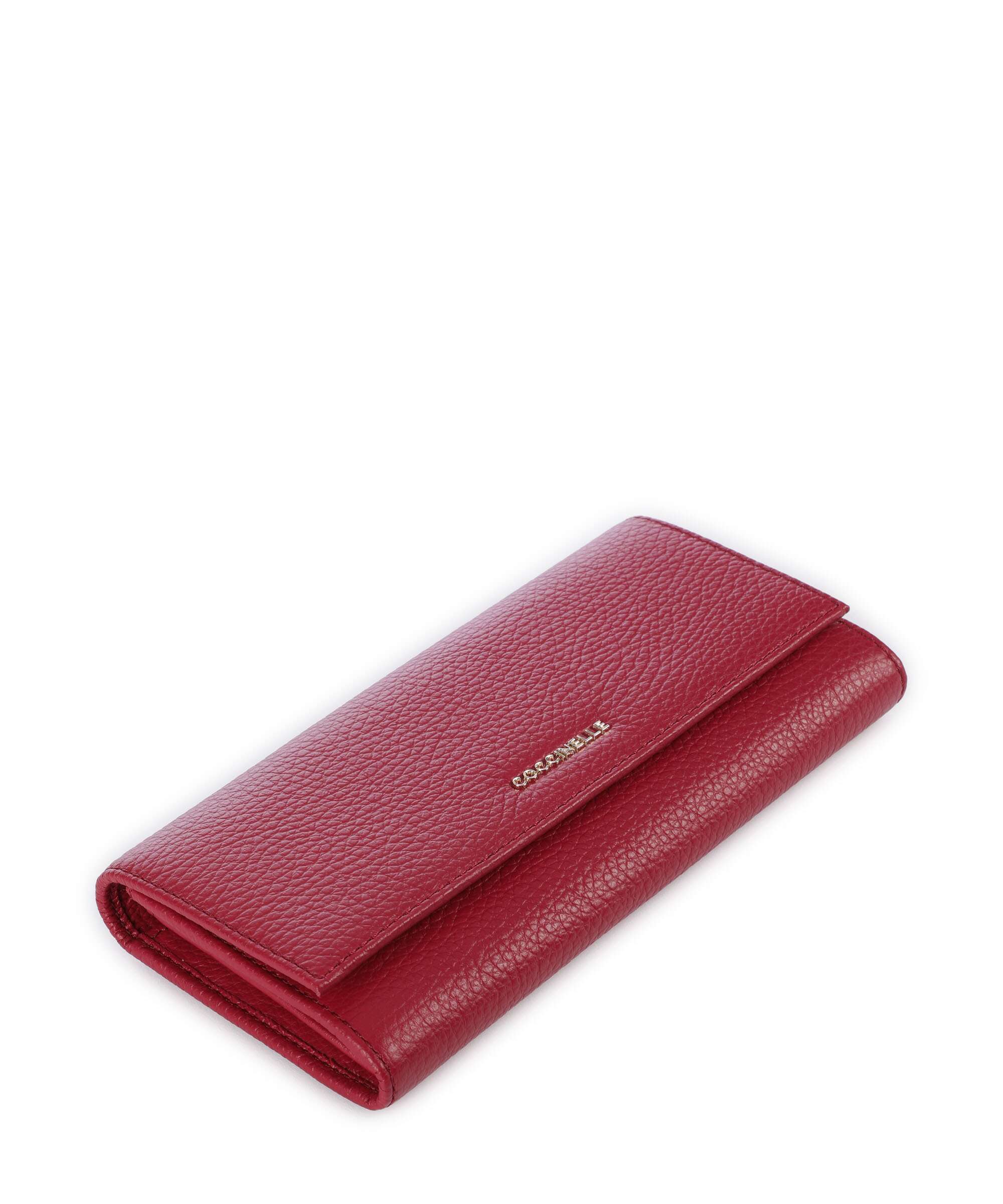 Coccinelle Metallic Soft Wallet sangria