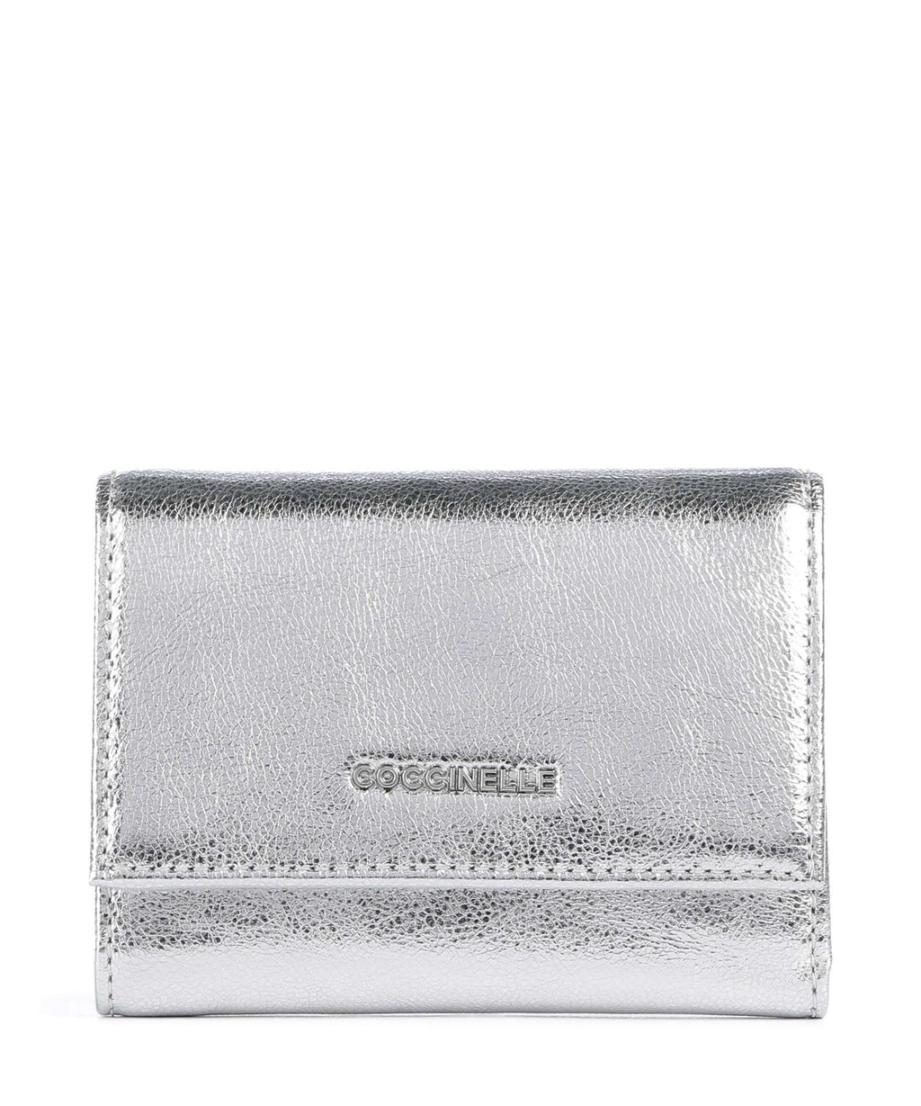 Coccinelle Metallic Smooth Metal Wallet silver