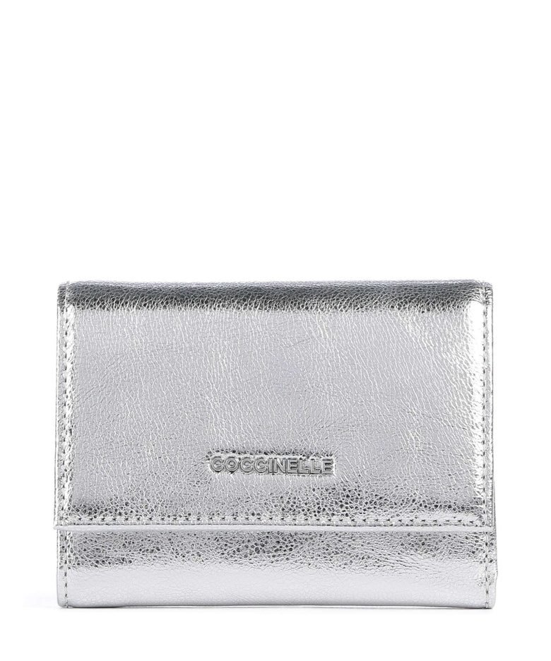 Coccinelle Metallic Smooth Metal Wallet silver
