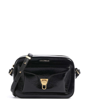 Coccinelle Beat Shiny Wrinkled Crossover taske noir