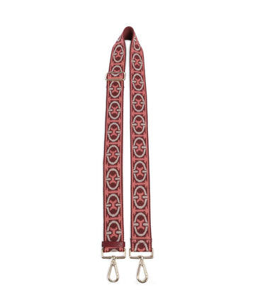Coccinelle Nastro Monogram Tricolor Skulderrem pink/rib