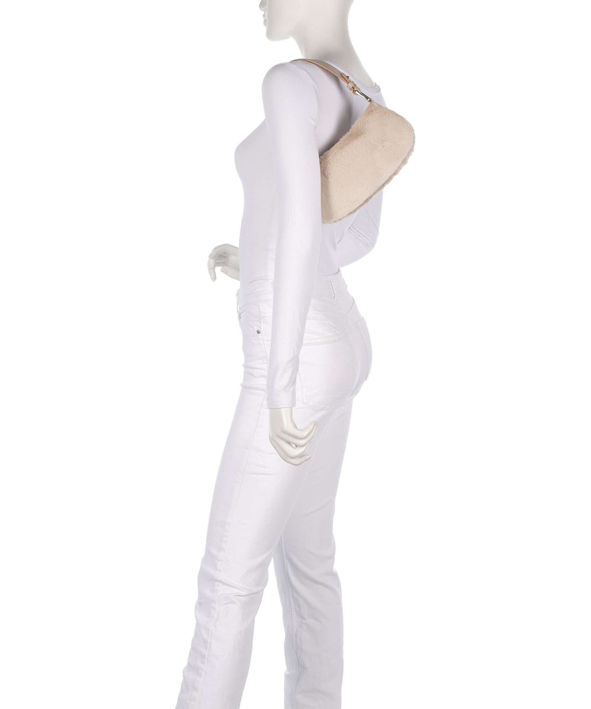 Coccinelle Merveille Synthetic fur Shoulder bag natural/rosette