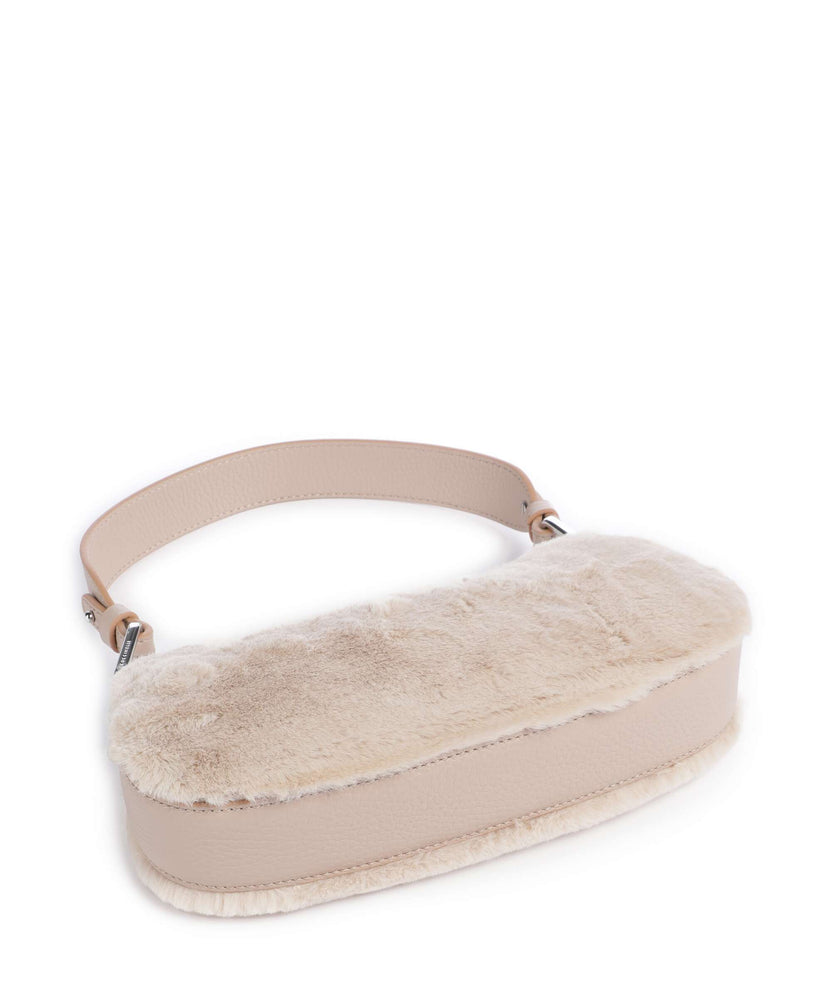 Coccinelle Merveille Synthetic fur Shoulder bag natural/rosette