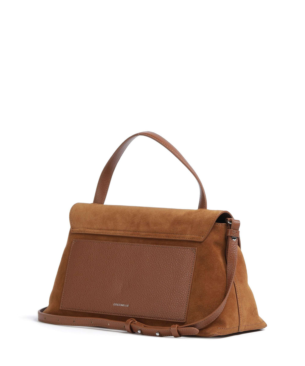 Coccinelle Nikla Suede Handbag cognac