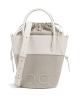 Coccinelle Myrtha Canvas Bucket taske natural/blanco