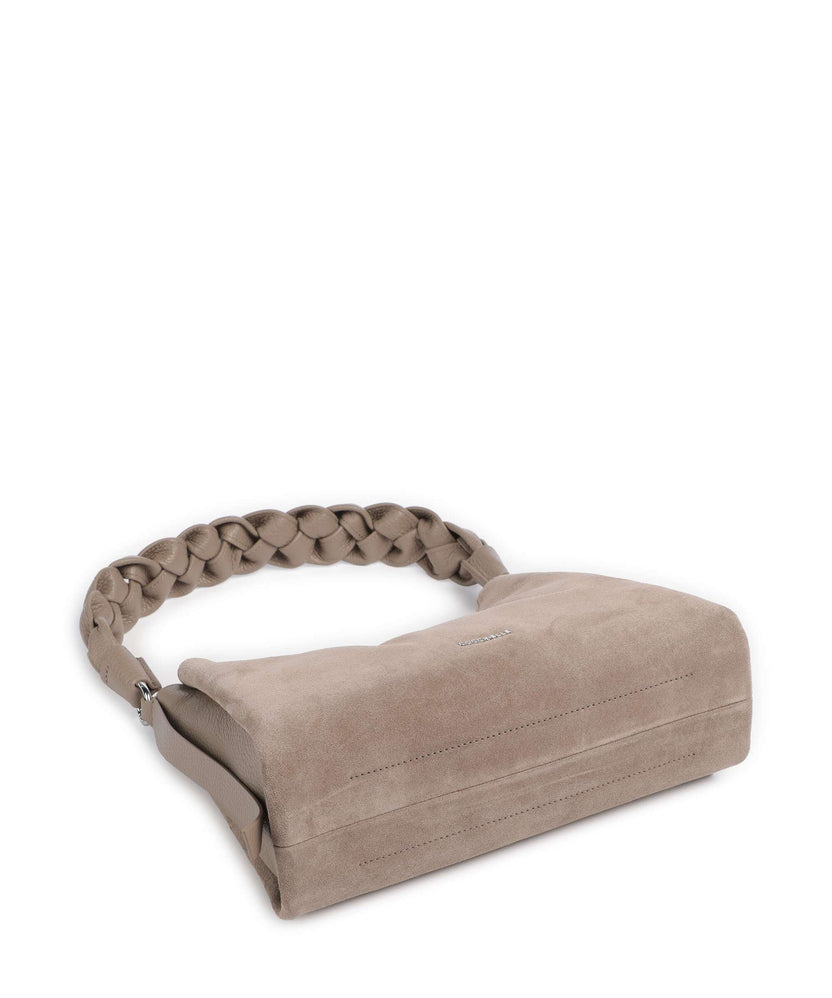 Coccinelle Boheme Suede Shoulder bag warm taupe