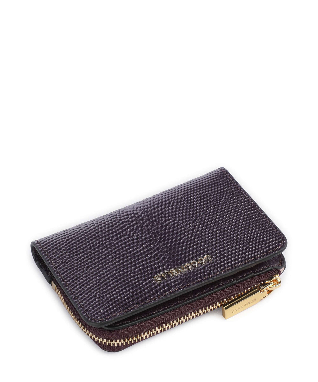 Coccinelle Metallic Lizard Wallet prune