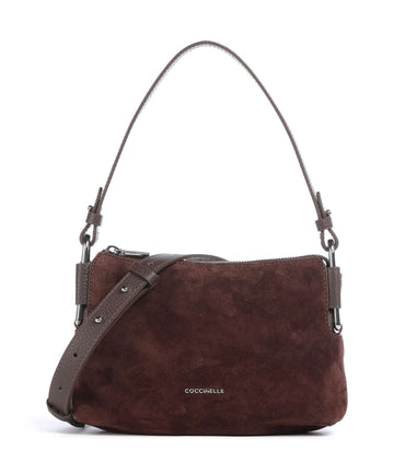 Coccinelle Rebekka Suede Skuldertaske brunette