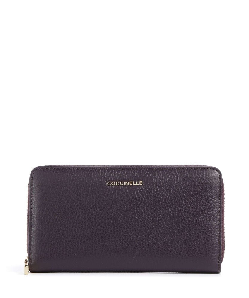 Coccinelle Metallic Soft Wallet prune