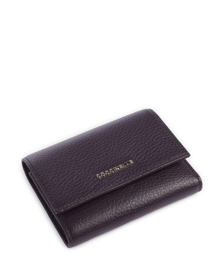 Coccinelle Metallic Soft RFID Wallet prune