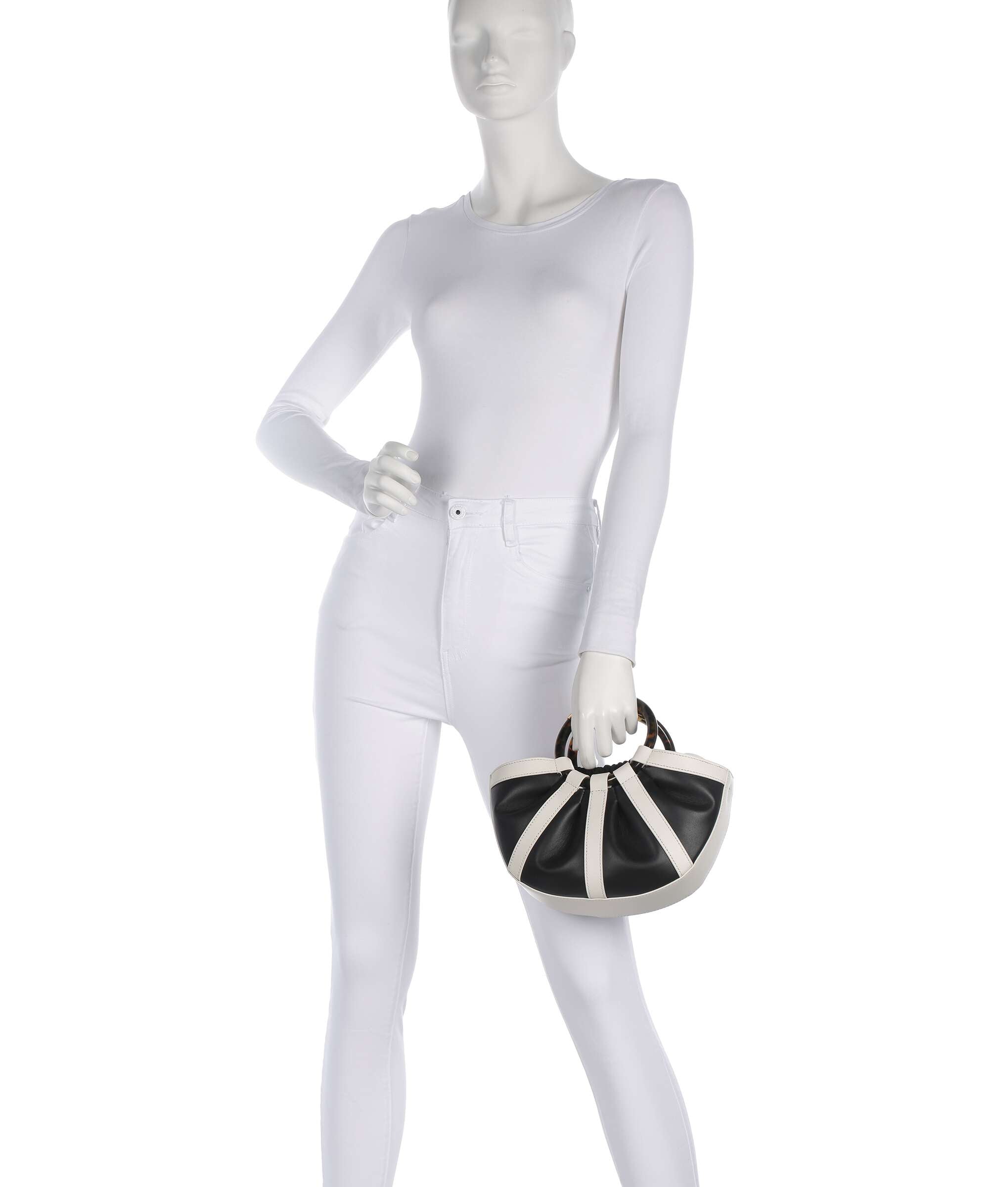 Coccinelle Shell Handbag pearl/noir