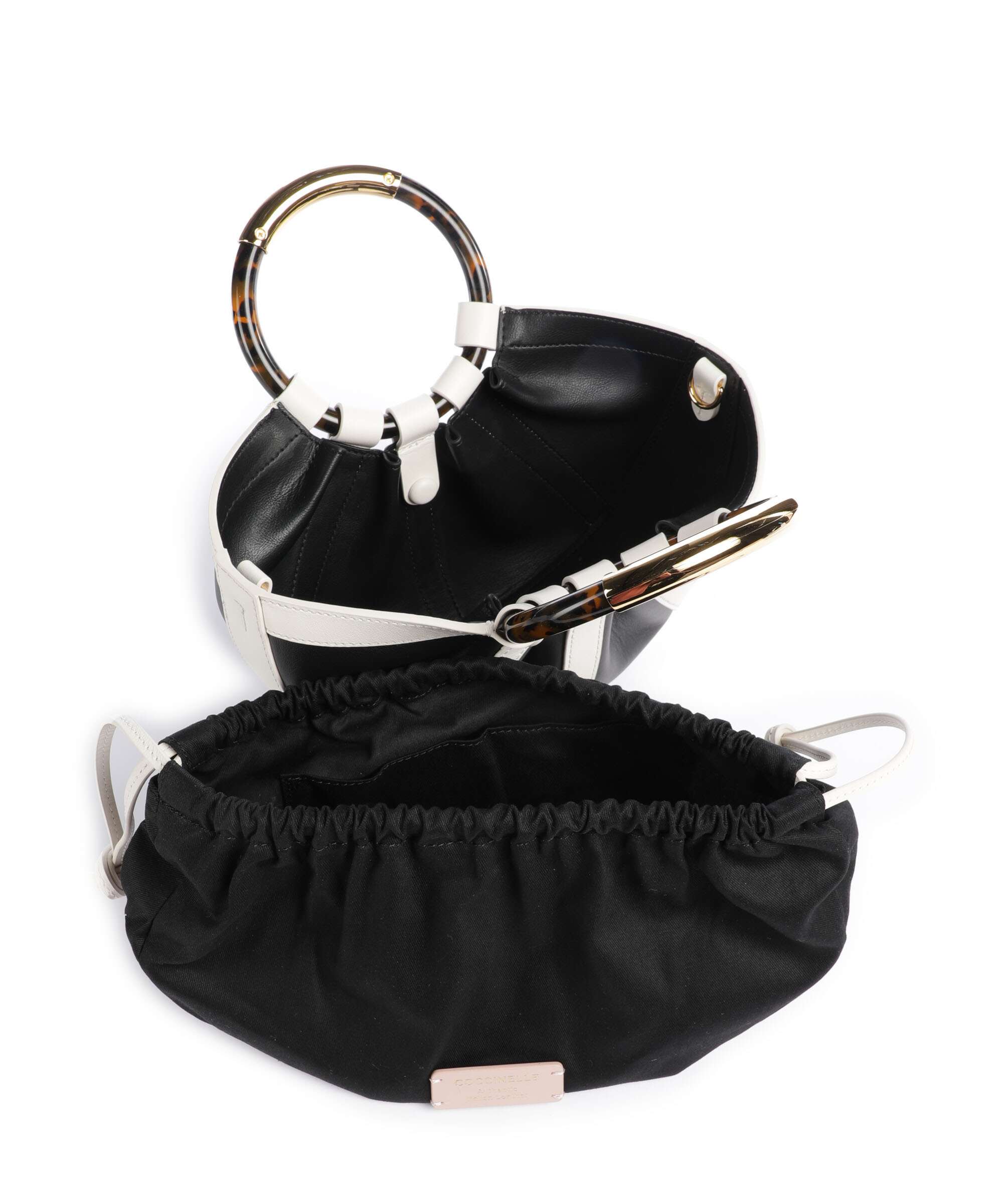 Coccinelle Shell Handbag pearl/noir