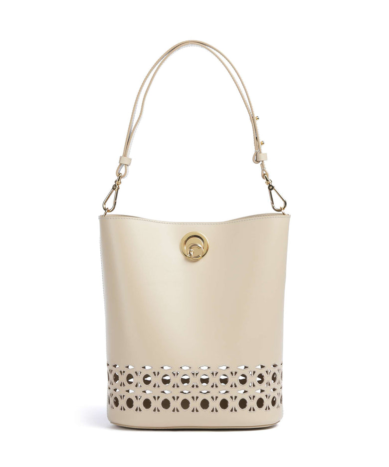 Coccinelle Nikla Monogram Sangallo Bucket bag sandshell