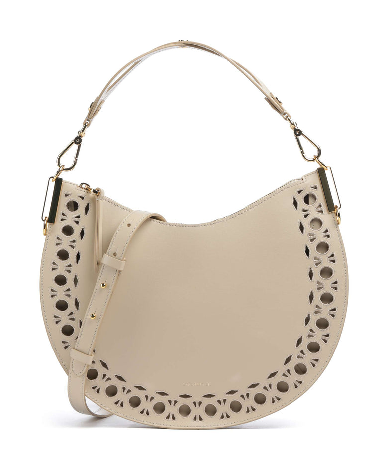 Coccinelle Sunup Monogram Sangallo Hobo bag sandshell