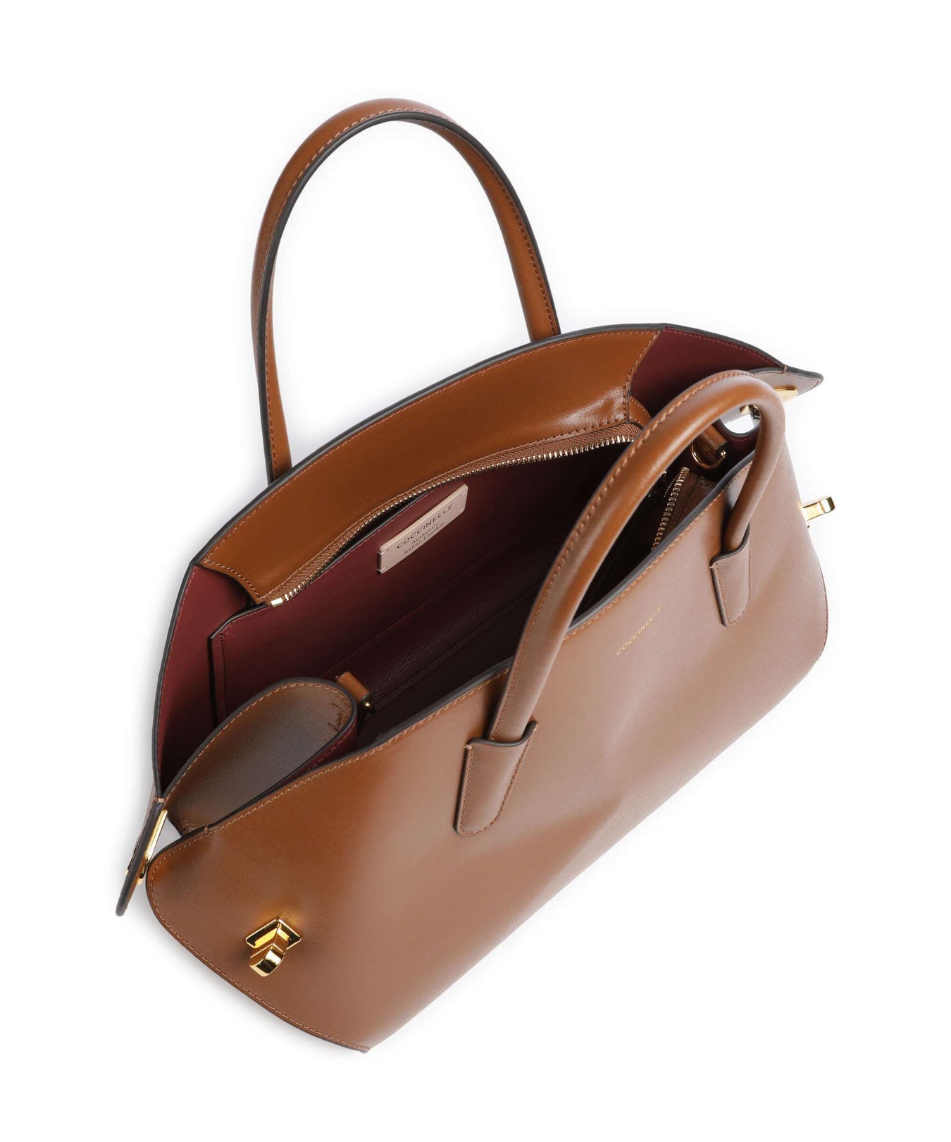 Coccinelle Tylde Calf Handbag cognac