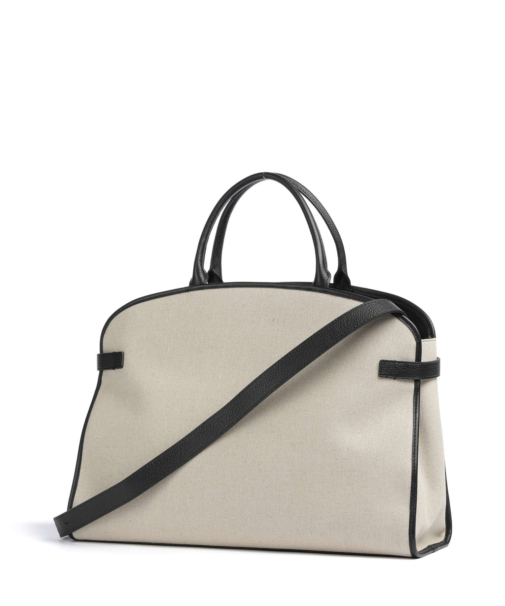 Coccinelle Sabine Canvas Handbag natural/noir