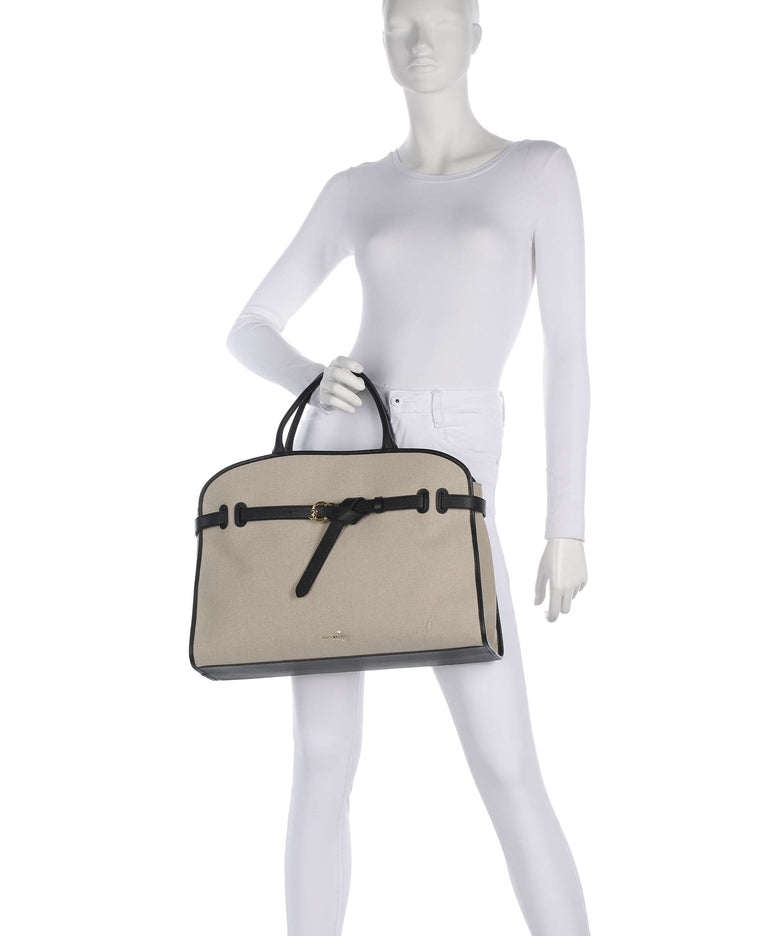 Coccinelle Sabine Canvas Handbag natural/noir