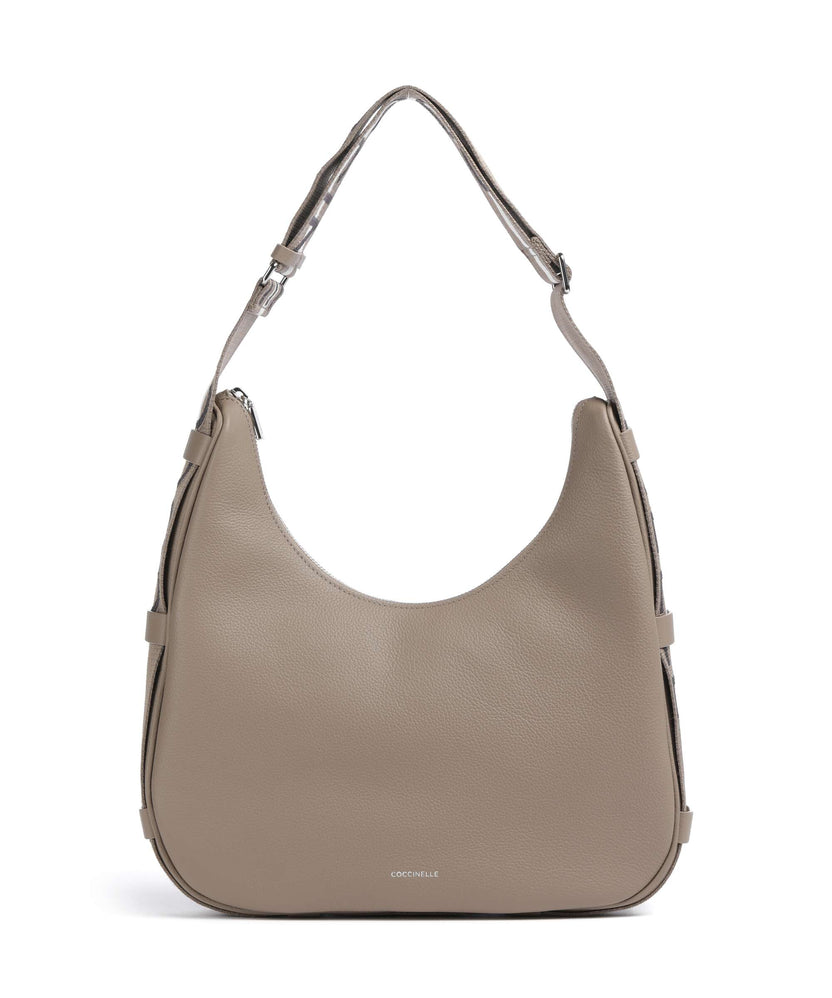 Coccinelle Raquel Hobo bag warm taupe/rosette