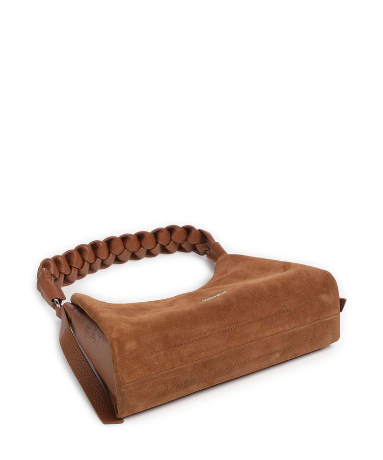 Coccinelle Boheme Suede Shoulder bag cognac