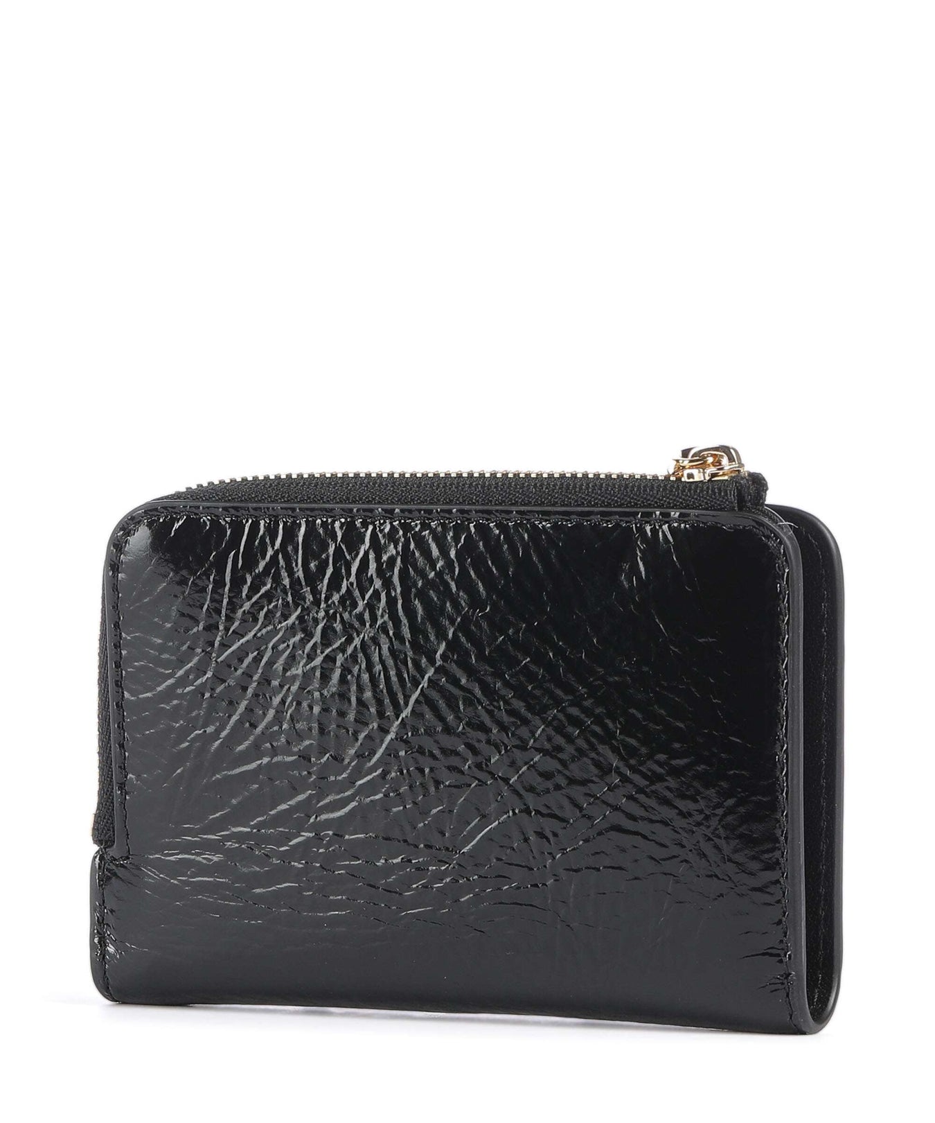 Coccinelle Metallic Shiny Wrinkled Wallet noir