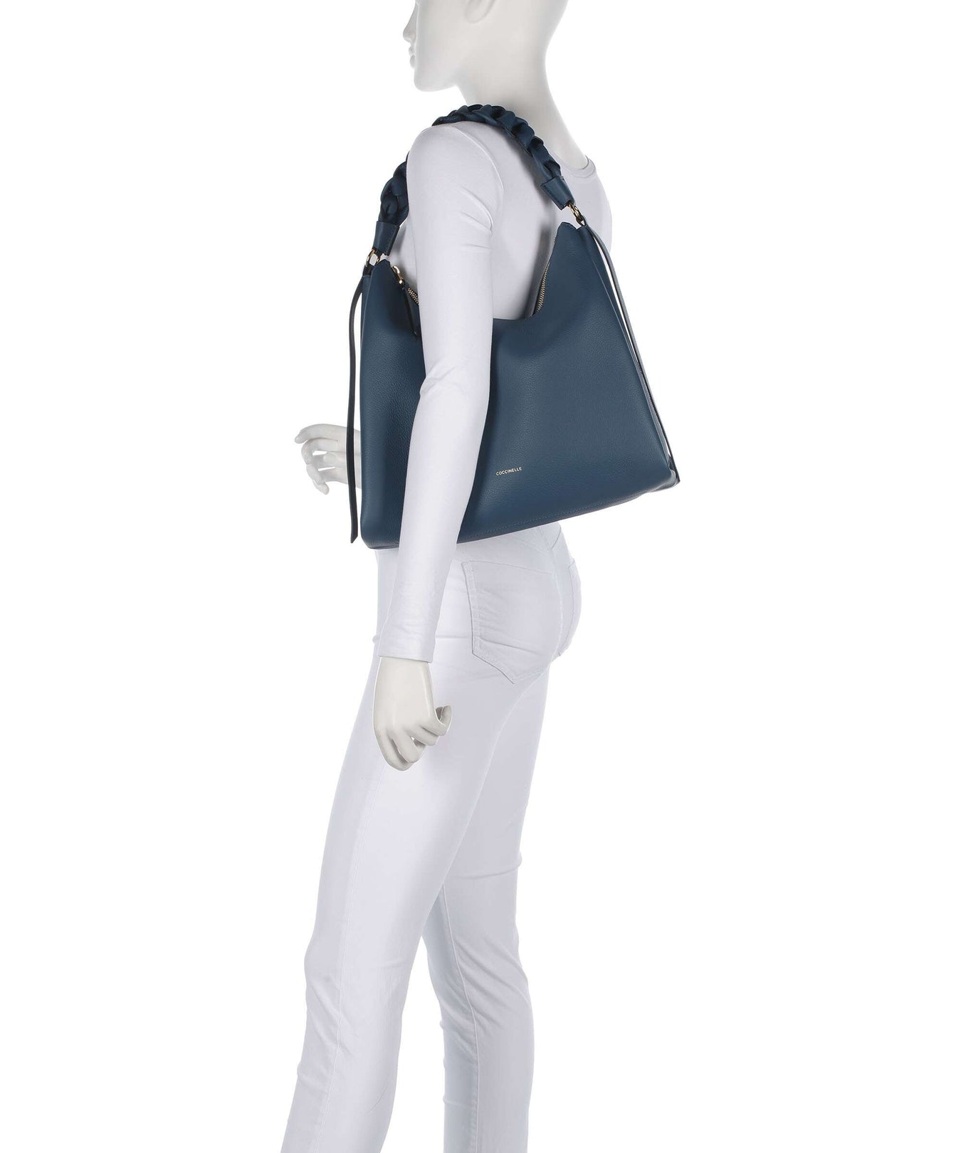 Coccinelle Boheme Grana Double Hobo bag deep blue/sandshell