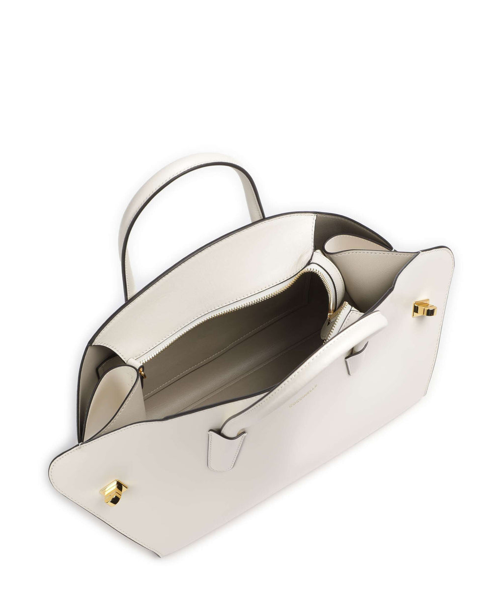Coccinelle Tylde Calf Handbag pearl