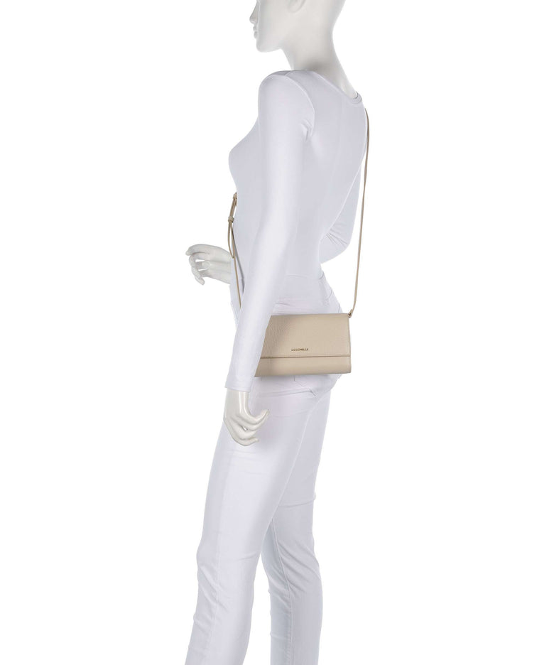 Coccinelle Metallic Soft RFID Wallet sandshell