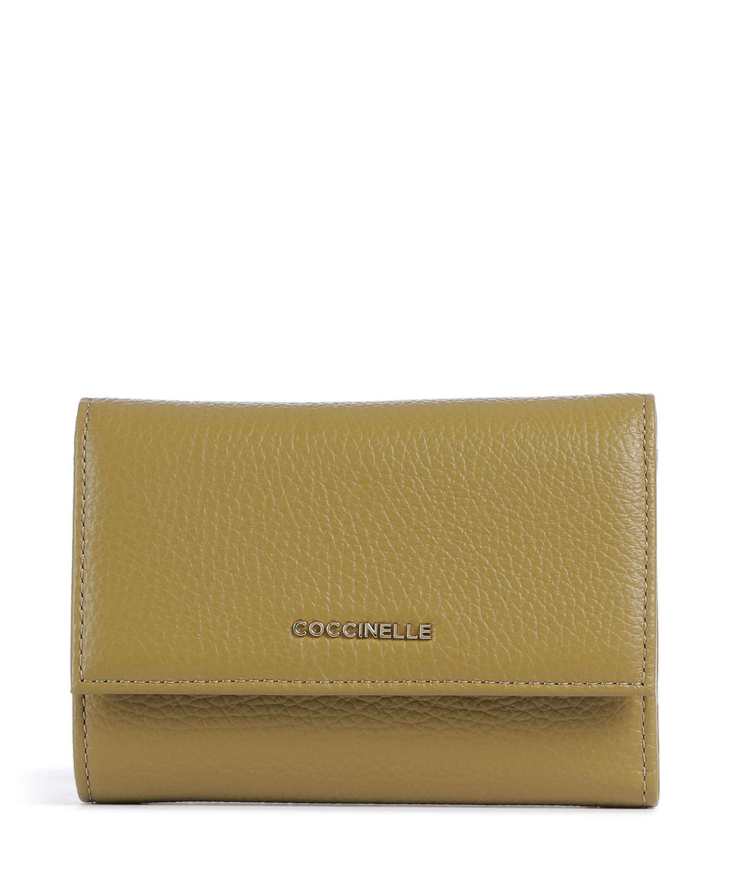 Coccinelle Metallic Soft RFID Wallet seagrass