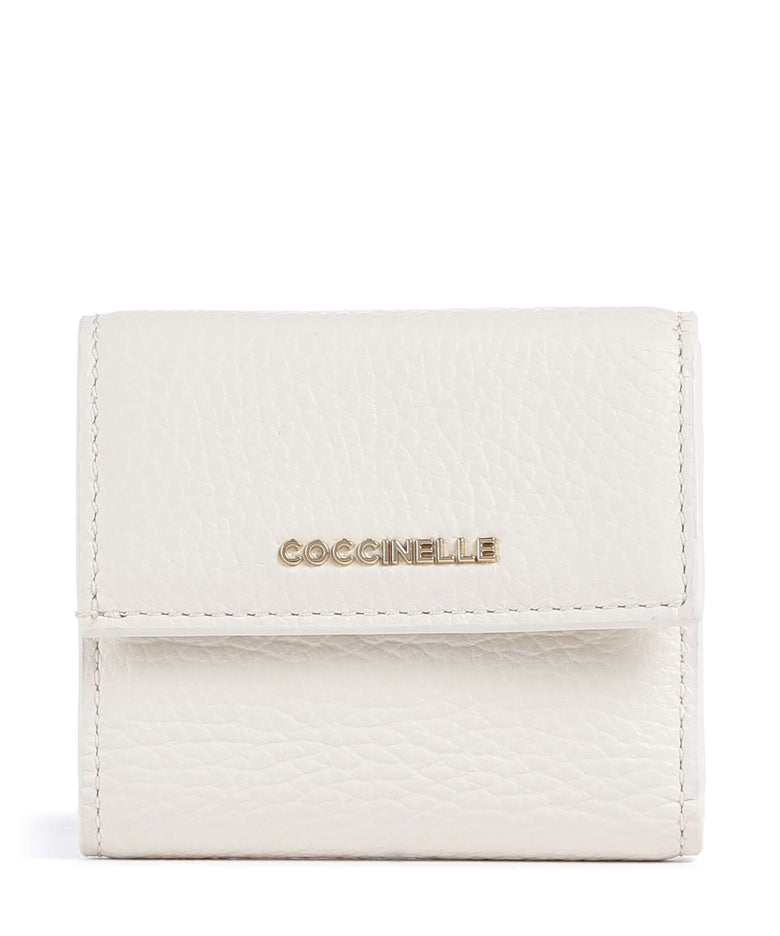 Coccinelle Metallic Soft Wallet pearl