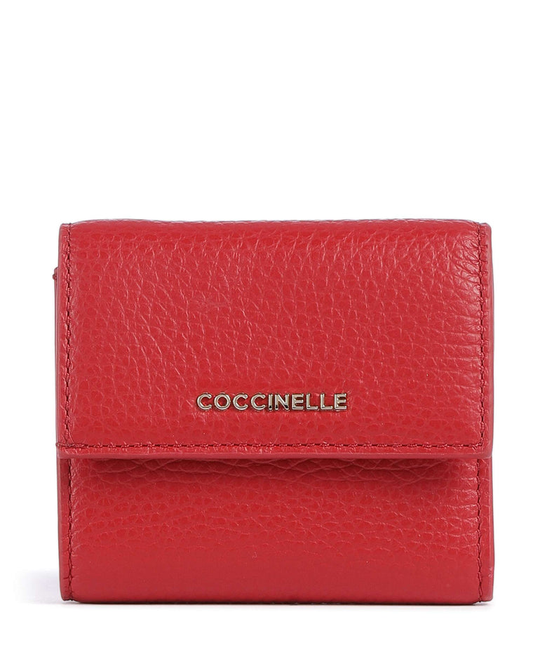 Coccinelle Metallic Soft RFID Wallet scarlet