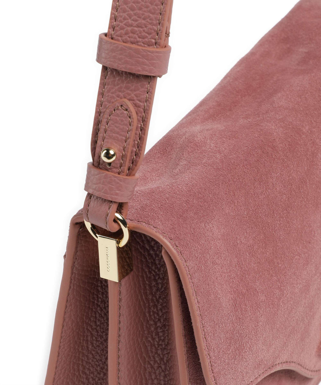 Coccinelle C-Me Softy Suede Shoulder bag winter rose