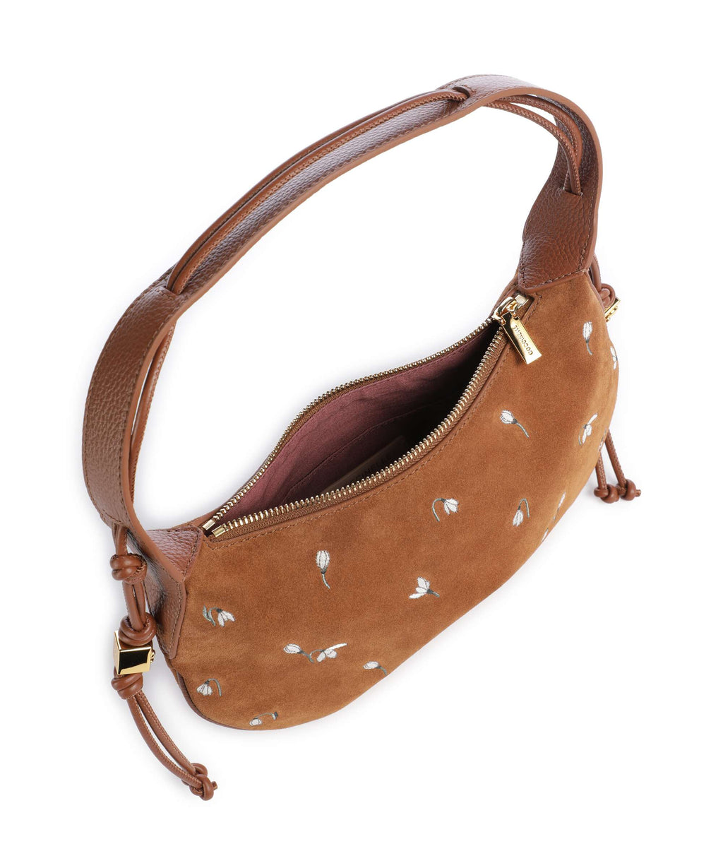 Coccinelle Thess Suede Hobo bag cognac
