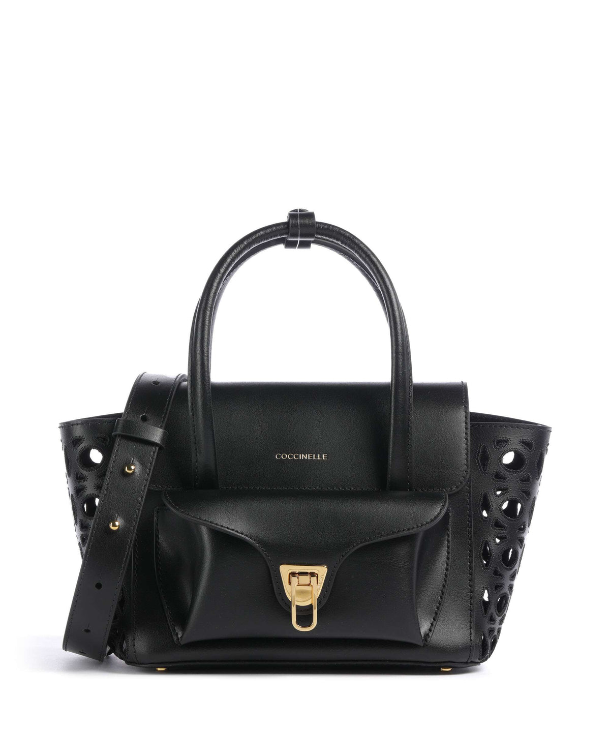 Coccinelle Beat Double Monogram Handbag noir