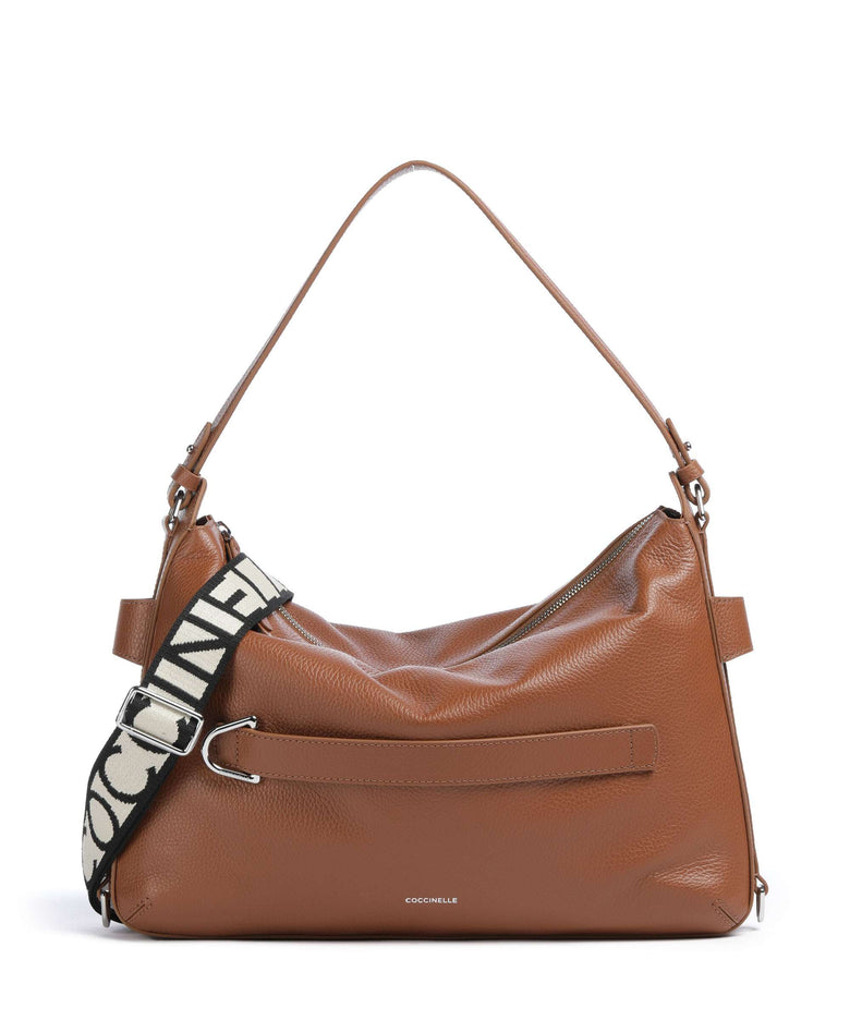 Coccinelle Gretel Ribbon Hobo bag cognac