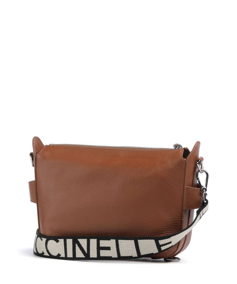 Coccinelle Gretel Ribbon Crossbody bag cognac